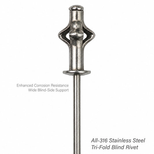 316 Stainless Steel Tri-Fold Blind Rivets