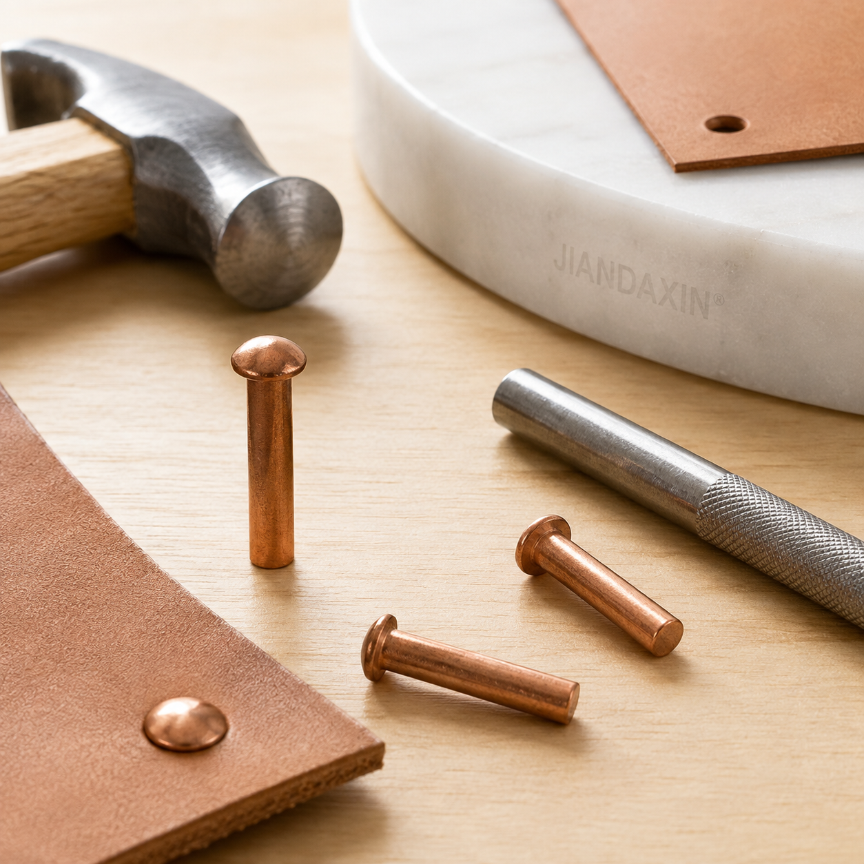 Pure Copper Round Head Solid Rivets