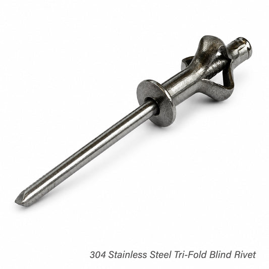304 stainless steel tri-fold blind rivets