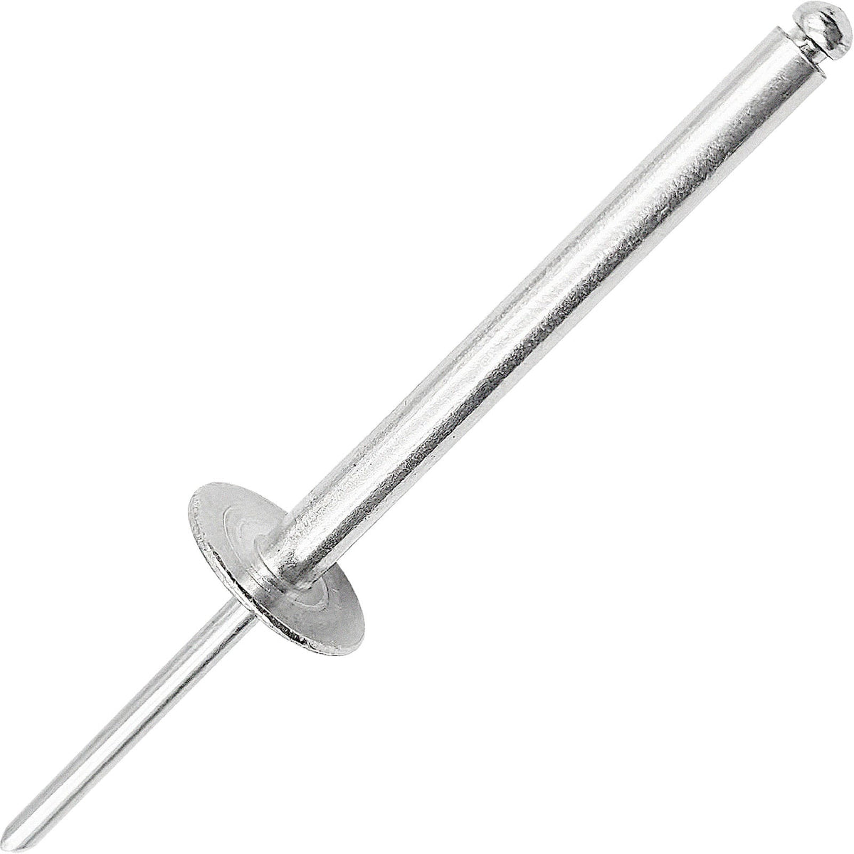 Aluminum extended-length large-flange blind rivet representing specialty blind rivets