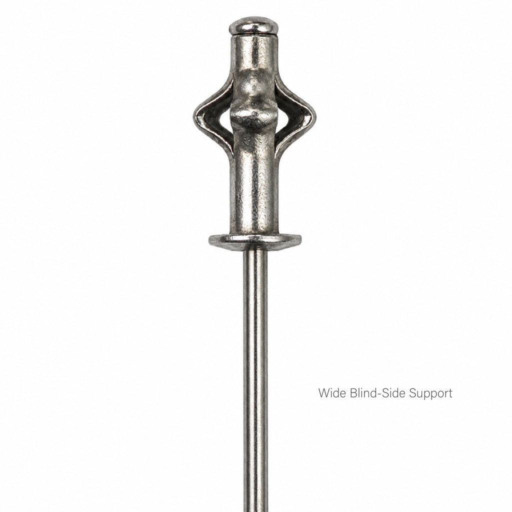 304 stainless steel tri-fold blind rivet close-up