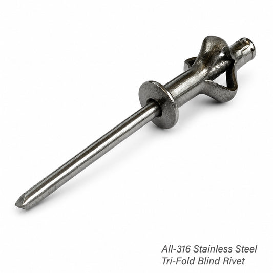 316 Stainless Steel Tri-Fold Blind Rivets