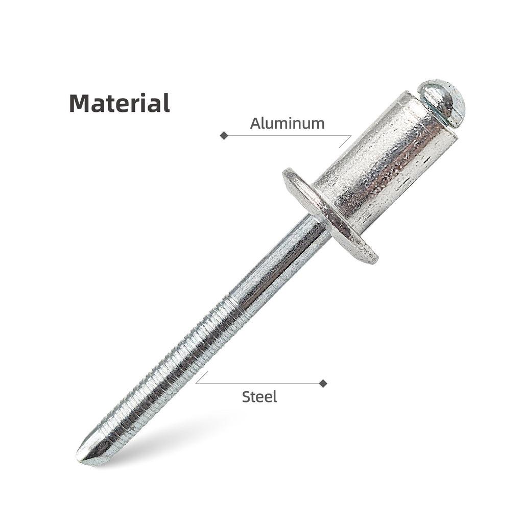 Hochbelastbare Aluminium-Blindnieten, 8 mm (5/16"), mit Stahlnietdorn
