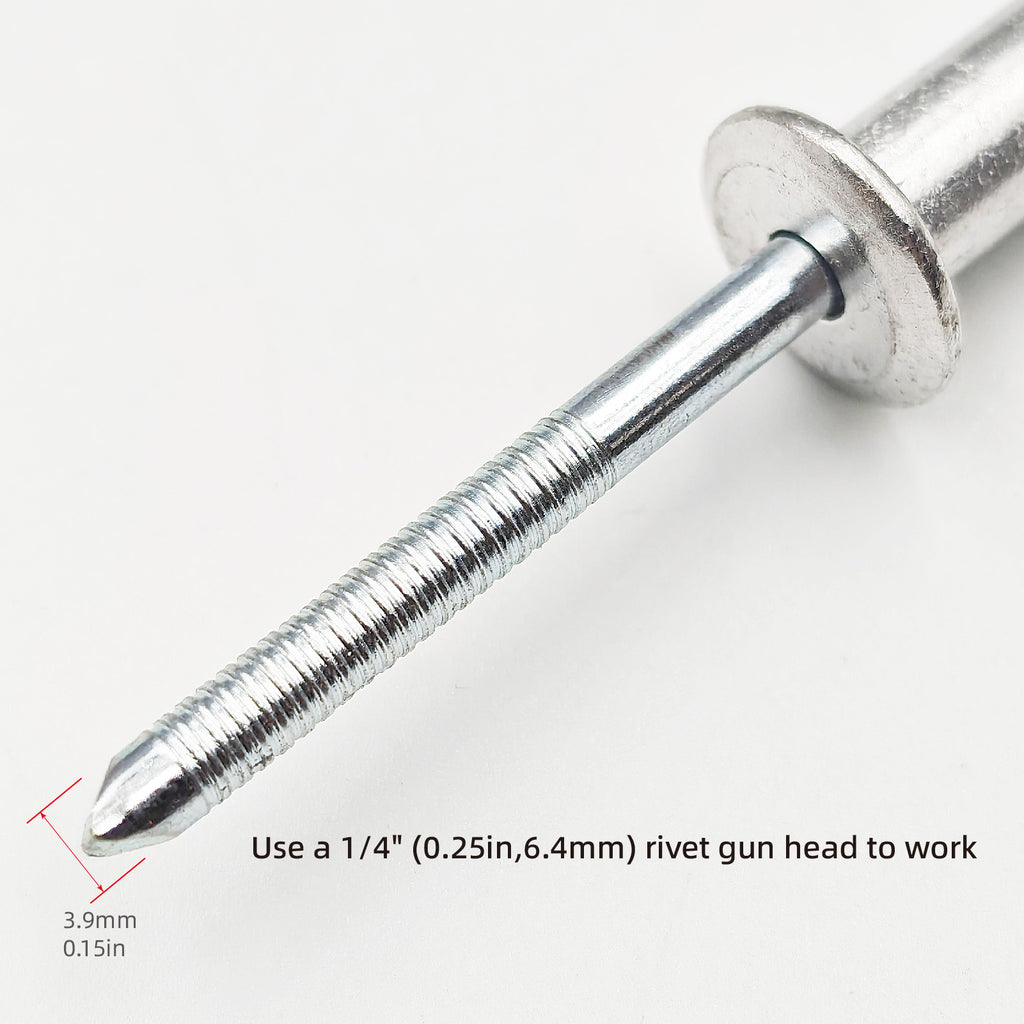 Hochbelastbare Aluminium-Blindnieten, 8 mm (5/16"), mit Stahlnietdorn