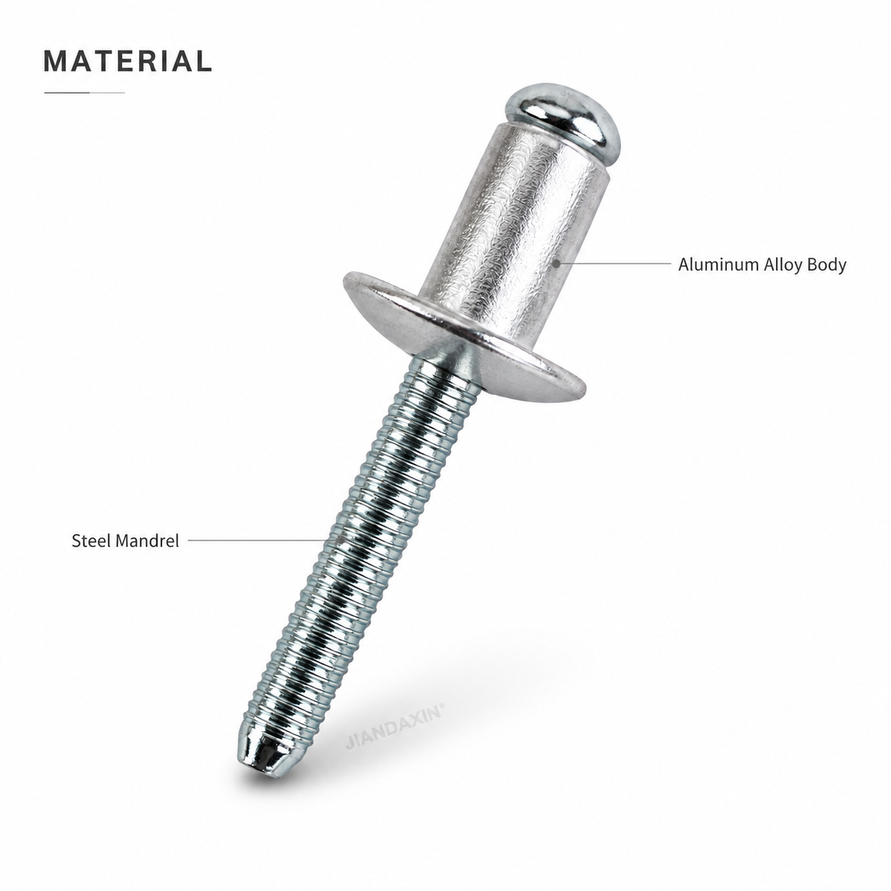 9.8 mm(3/8″) Aluminum Blind Rivets with Steel Mandrel, Heavy-Duty Pop Rivets