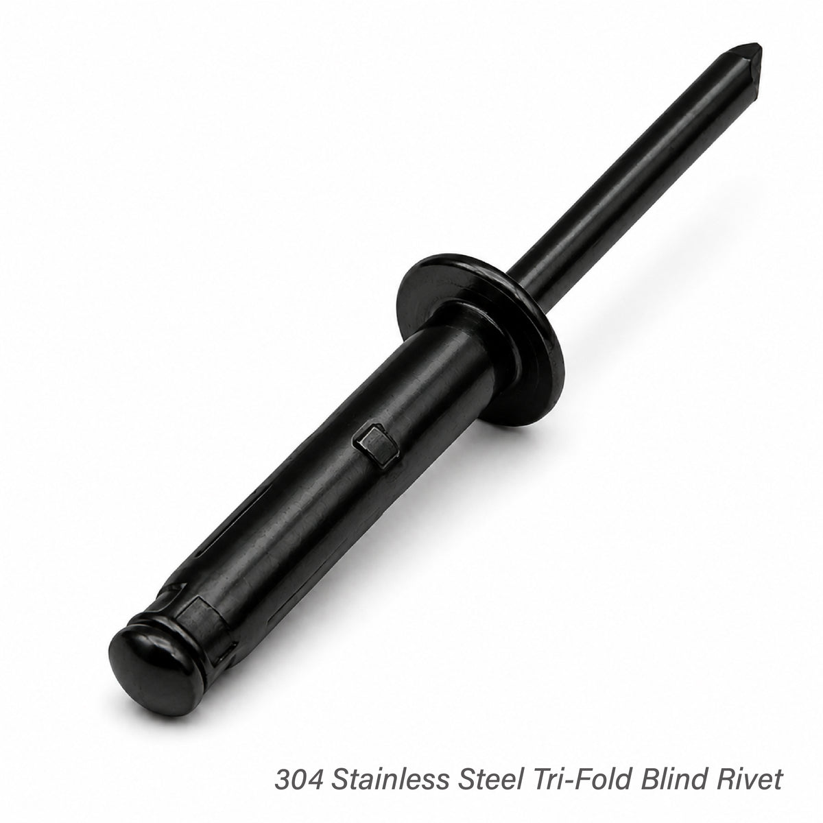 Schwarz E-beschichtete Dreifachspreiz-Blindnieten aus Edelstahl 304, 3/16" × 7/8"