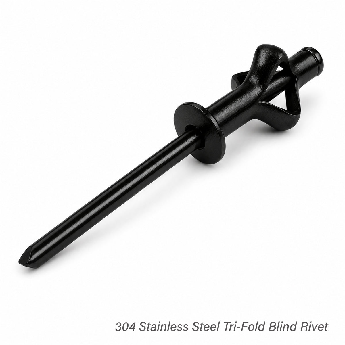 Schwarz E-beschichtete Dreifachspreiz-Blindnieten aus Edelstahl 304, 3/16" × 7/8"
