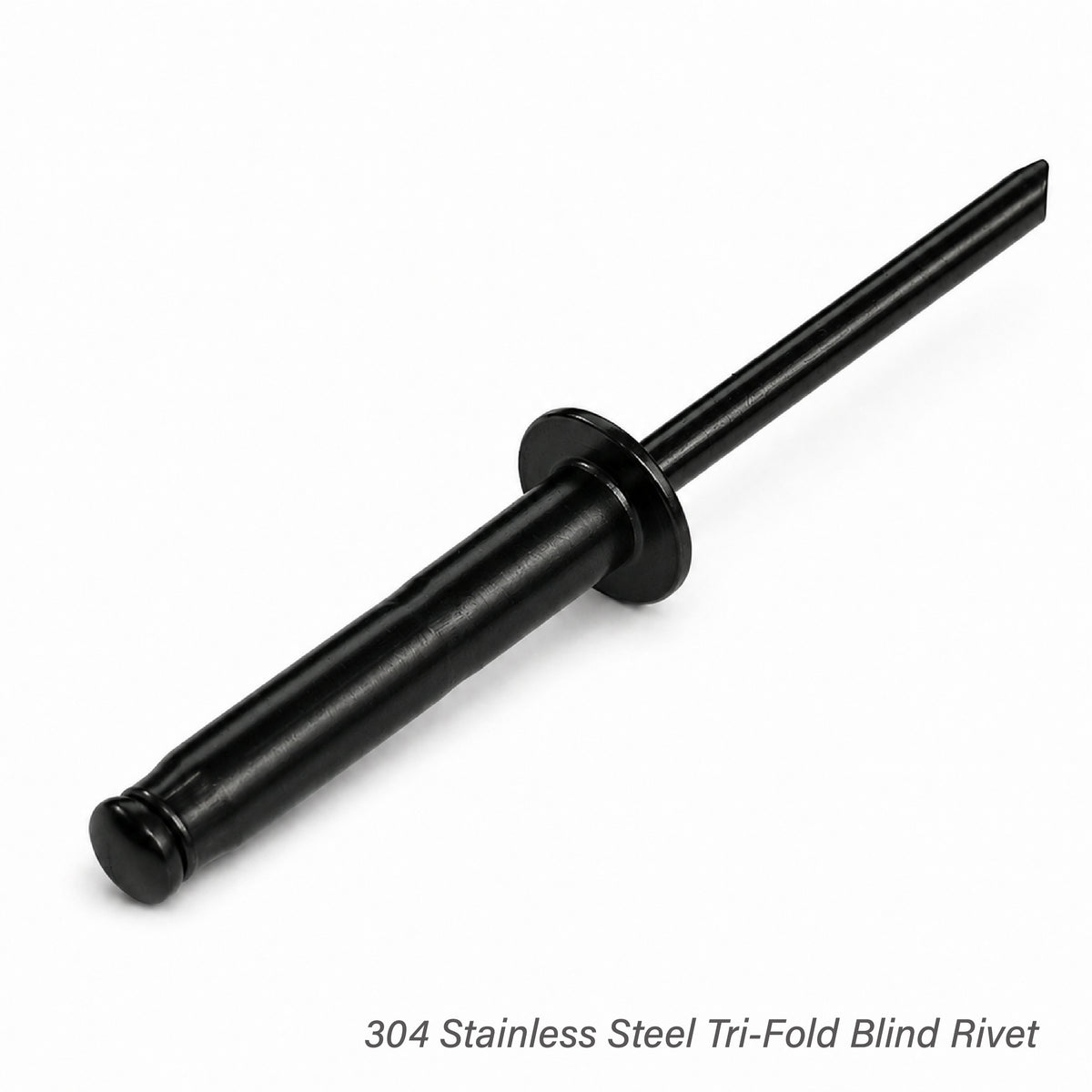Schwarz E-beschichtete Dreifachspreiz-Blindnieten aus Edelstahl 304, 3/16" × 7/8"