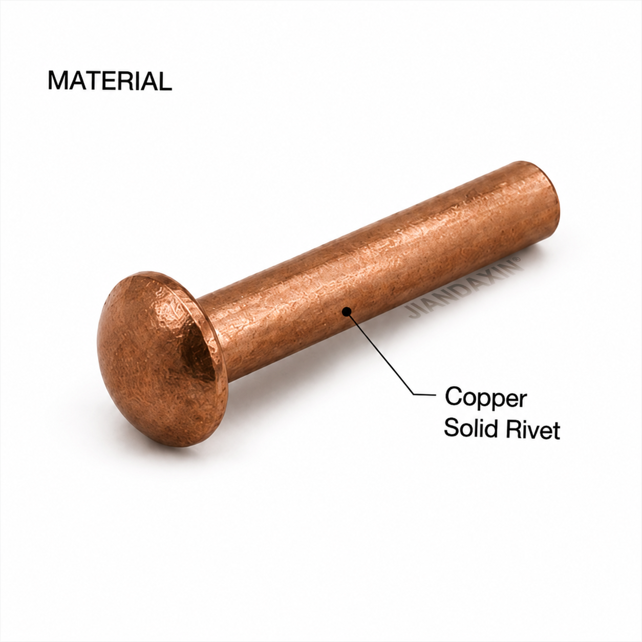 Pure Copper Round Head Solid Rivets