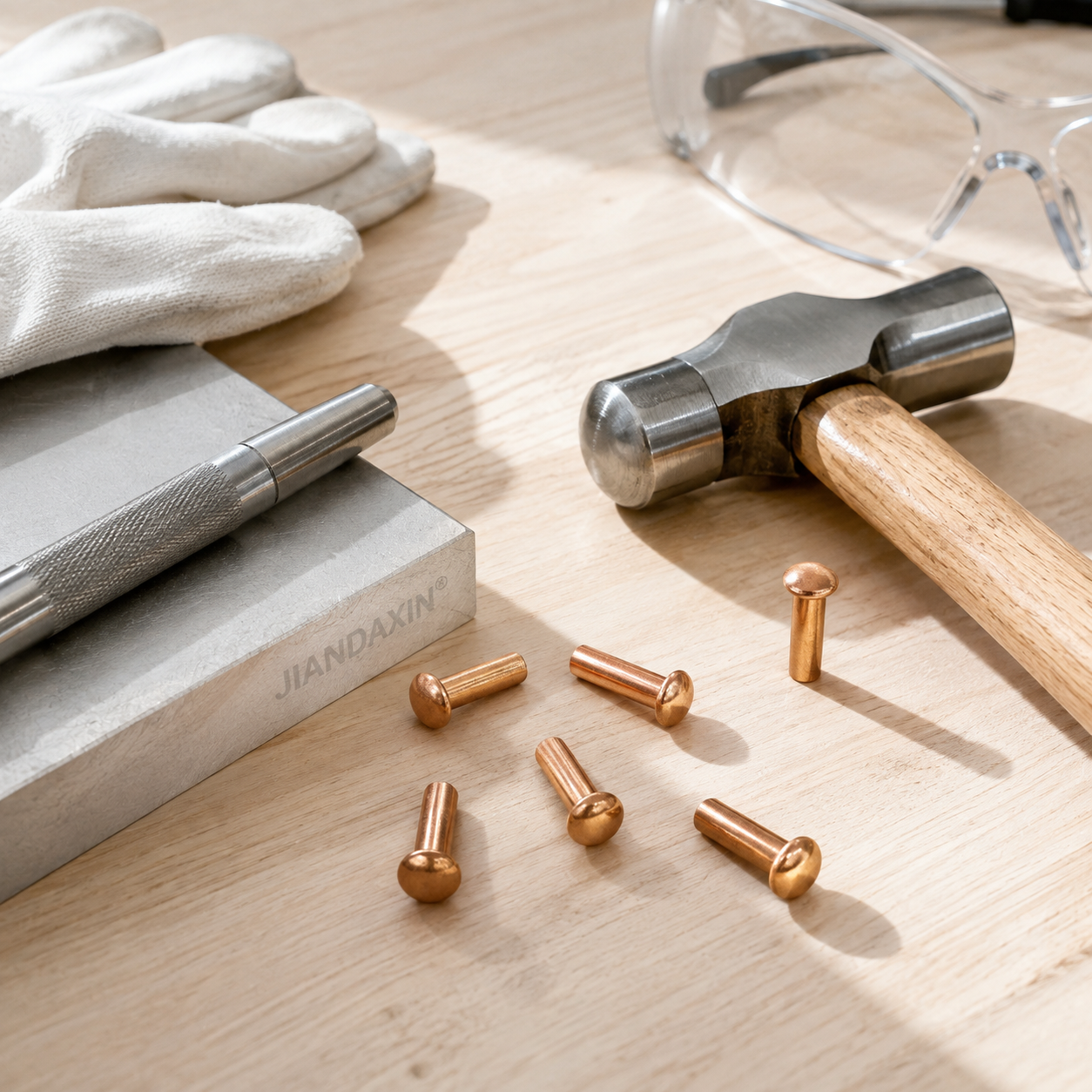 Pure Copper Round Head Solid Rivets