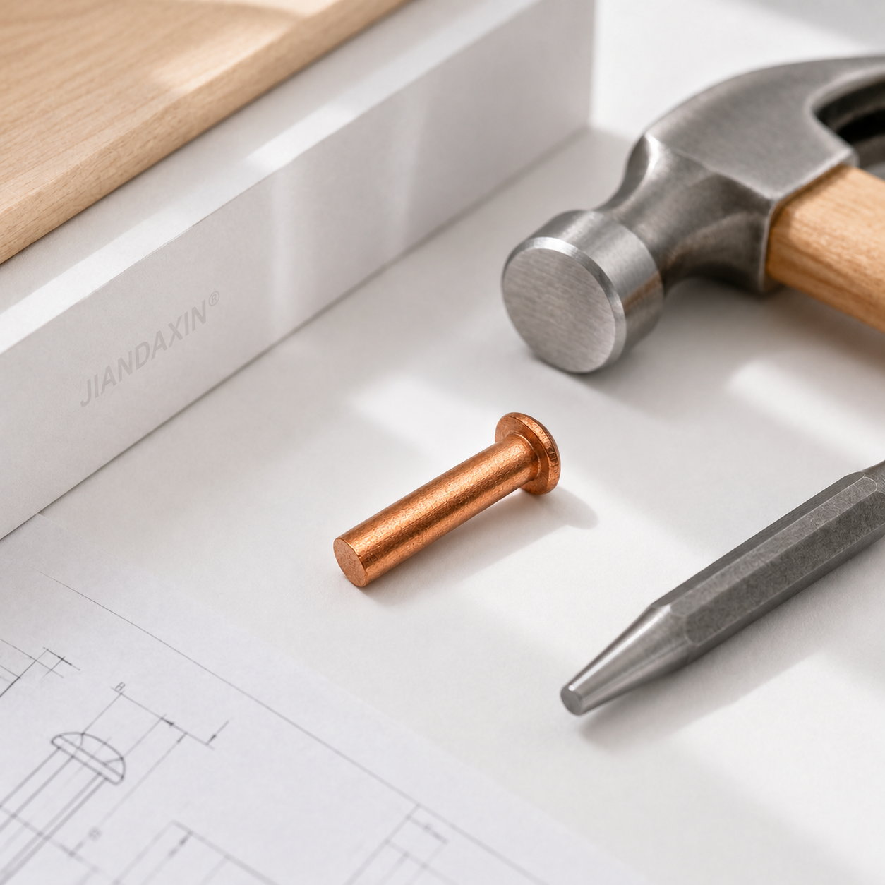 Pure Copper Round Head Solid Rivets