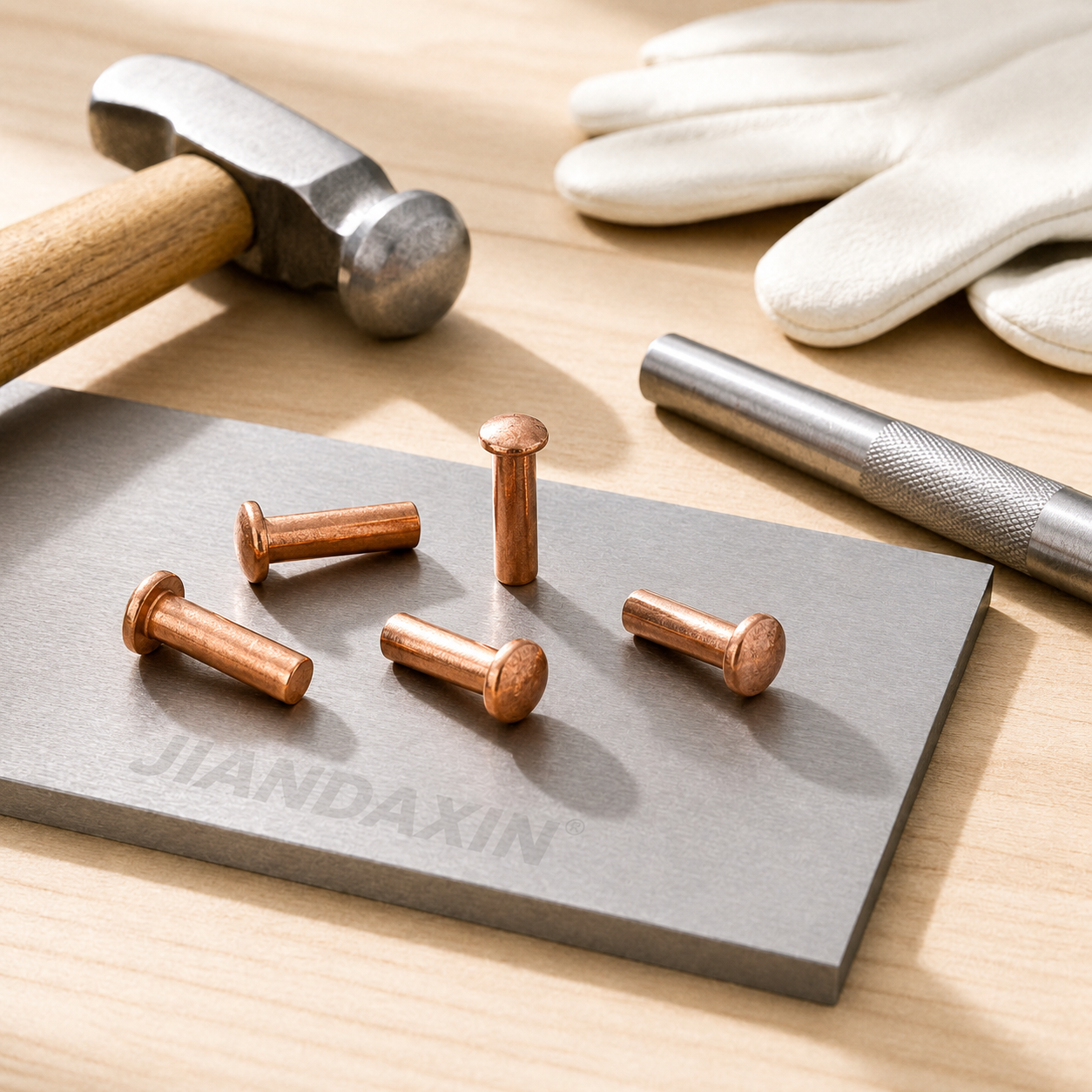 Pure Copper Round Head Solid Rivets