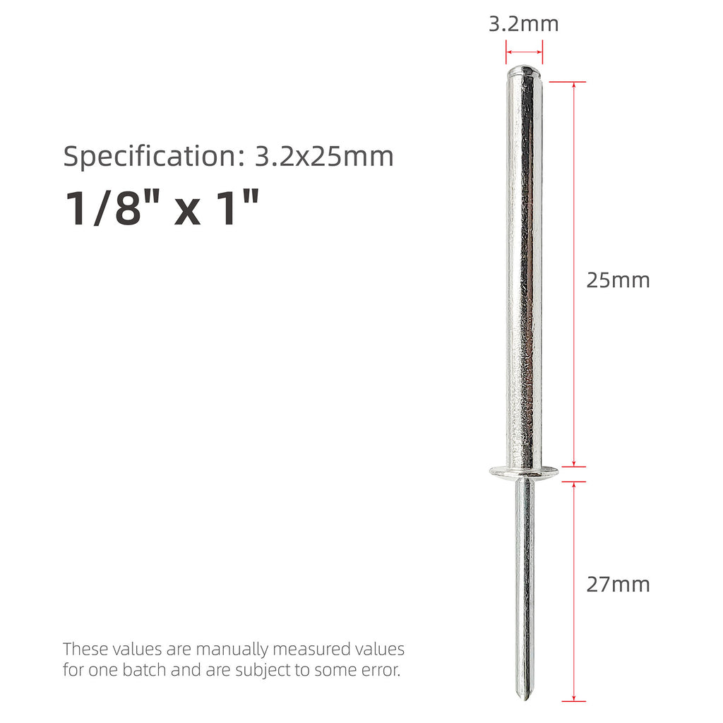 Extra Long Pop Rivets - Aluminium Body Steel Mandrel Blind Rivets for Thick Materials