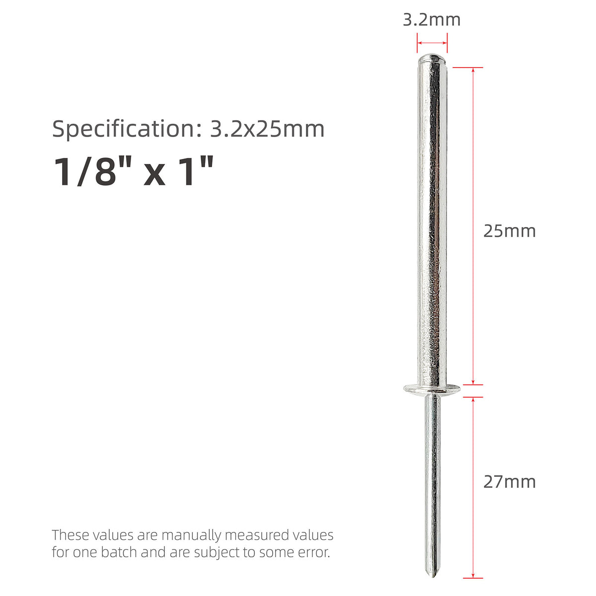 Extra Long Pop Rivets - Aluminium Body Steel Mandrel Blind Rivets for Thick Materials