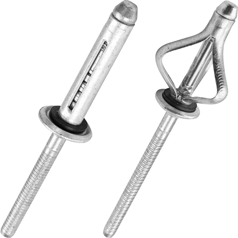 Aluminium-Dreifachspreiz-Blindnieten mit Gummischeibe