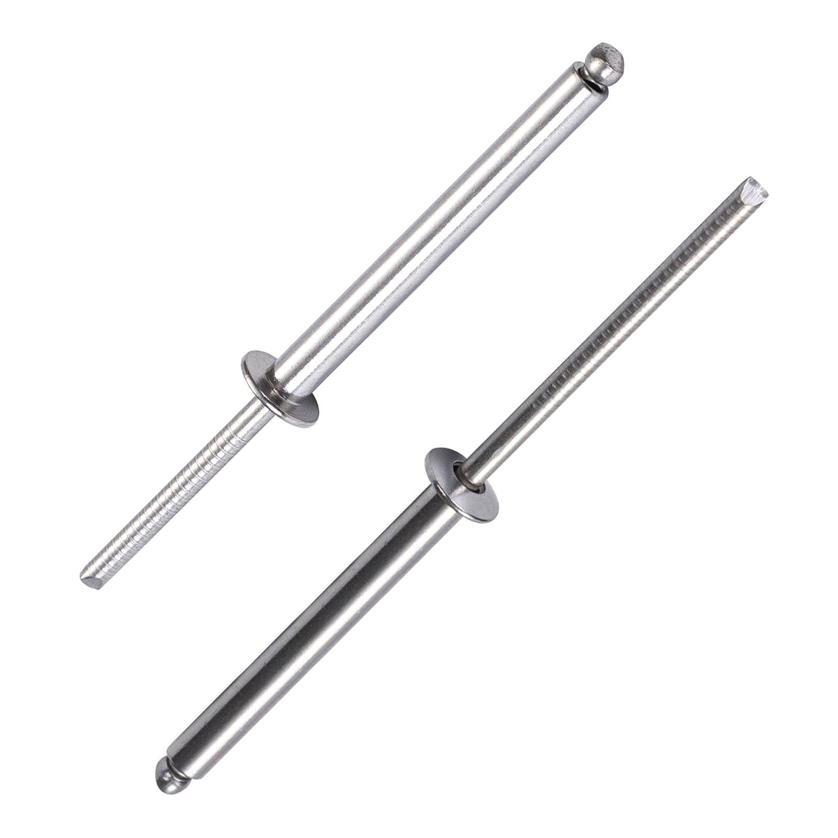 Stainless Steel Extra-Long Blind Rivets, Extended-Length Pop Rivets with Stainless Steel Body and Mandrel, Corrosion-Resistant