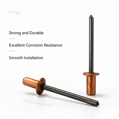 Closed-End Copper Dome-Head Blind Rivets with Steel Mandrel, Sealed Pop Rivets